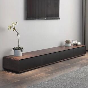 北欧风现代简约轻奢落地电视柜大储物收纳空间时尚 百搭客厅电视柜