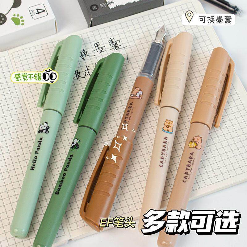 卡皮巴拉钢笔可换囊小学生练字用直液式钢笔勾线学生写字笔EF头