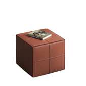 家用凳子皮质沙发客厅矮凳门口换鞋 凳轻奢茶几圆凳坐墩板凳方凳