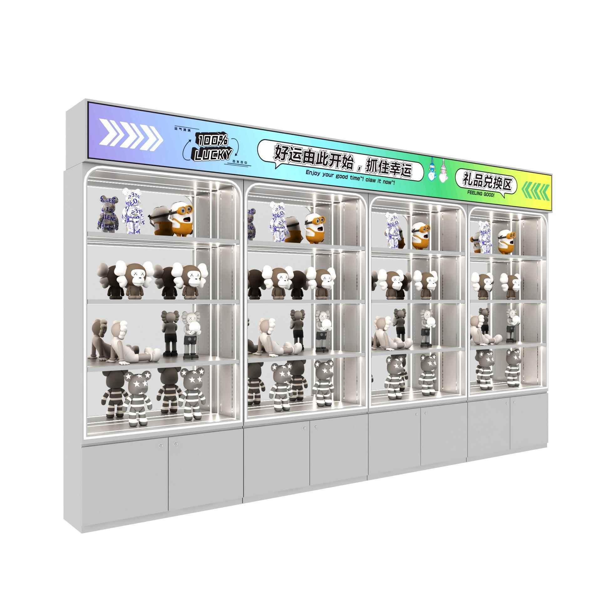 娃娃机店礼品柜淘气堡电玩城潮玩运动馆积分兑换柜模型烤漆展示柜
