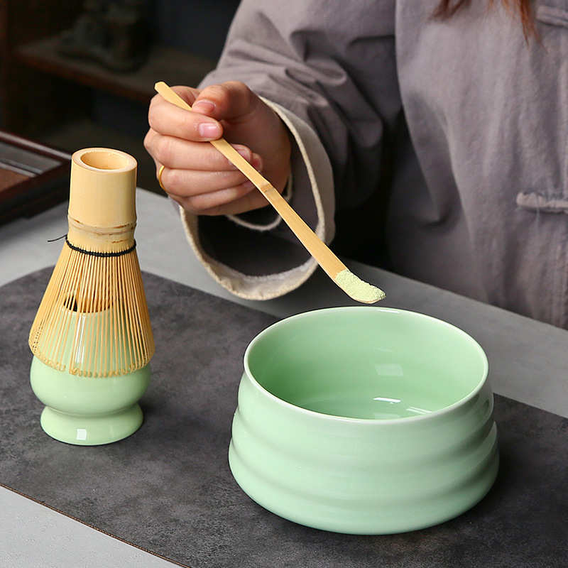 日式抹茶套装抹茶刷茶碗茶扒三件套礼品套装