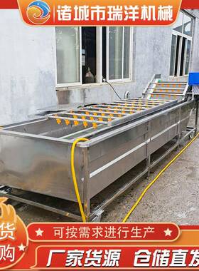 气泡冲浪果蔬清洗机清洗机不锈钢高压喷淋净菜成套设备