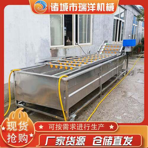 气泡冲浪果蔬清洗机清洗机不锈钢高压喷淋净菜成套设备