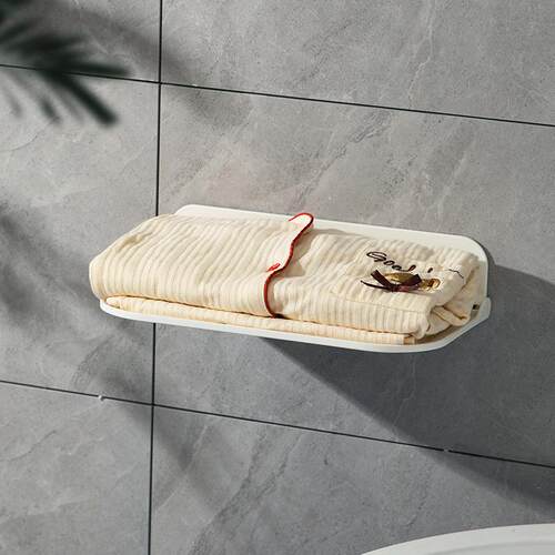 Foldable Storage Rack Wall-Mounted Folding Board for Bathroo