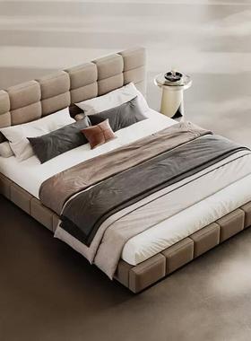 意式床WJY00458极简劳伦布斯艺主卧代简现约轻奢双人婚床软包磨砂