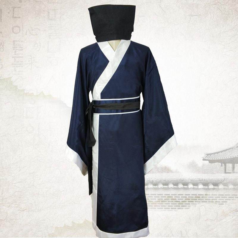 古代棉麻书生文人秀才诗人老者教书先生衣服古装平民百姓演出服装