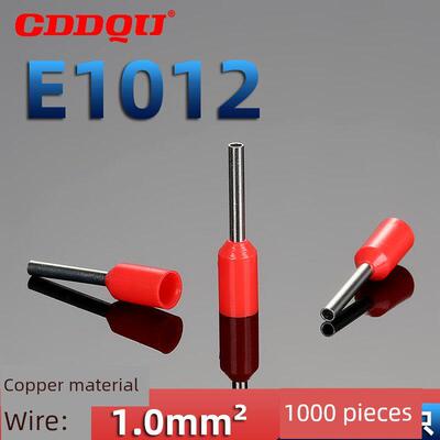 E1012管形冷压接线端子头ET1.0-12针型针式线鼻子VE欧式压线接头