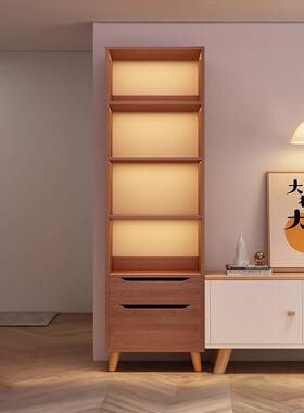 置书柜现代简约立用书架落地物架SGB客厅储物柜家小窄柜防柜尘陈