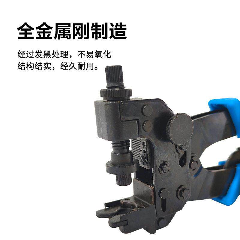 方贝F头BNC RCA三用同轴电缆挤压网络钳工具多功能棘轮压线压接钳