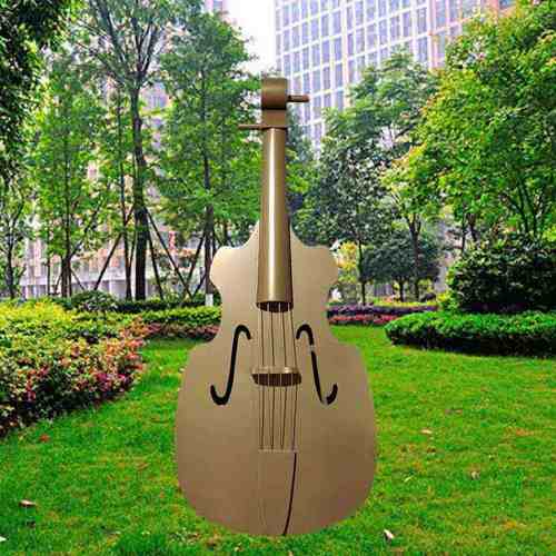 新款网红打卡提琴雕塑摆件创意园林小区售楼部道具 户外景观装饰