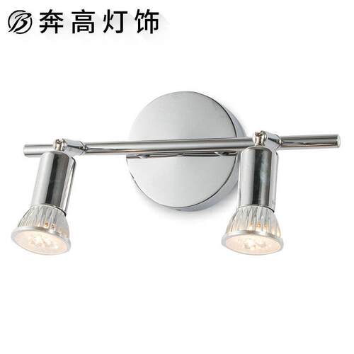 跨境2头gu10射灯 led吸顶式天花装饰聚光镜前壁灯明装背景墙6W