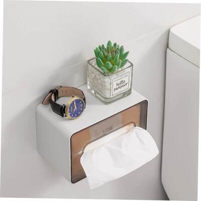 Toilet Tissue Paper Holder Shelf Bathroom kitchen Towel Roll