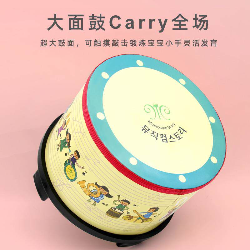 高档尔夫音乐玩婴幼儿卡通韩国地鼓0-奥1-岁宝宝启蒙小具鼓打击3