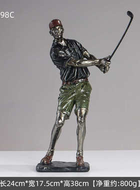 工艺品高尔摆件装饰树脂厂直供客厅批发夫运电视柜办公室动人货