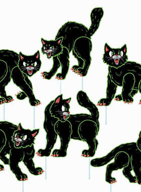 YGZKB101万圣节中空板夜光地插庭院花园插件yard art户外装饰插牌