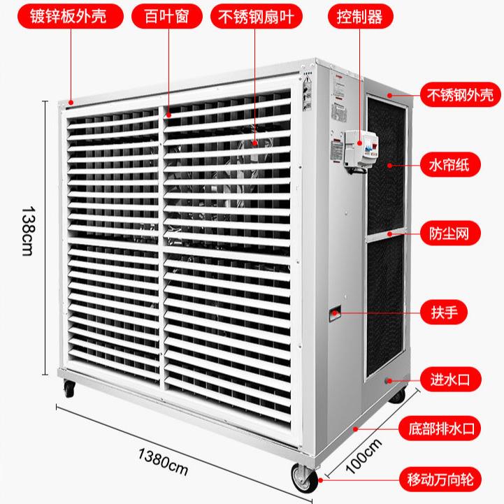 敏欣13业80风72风机水帘一体机抽风系统畜牧换业工气降温排负压风