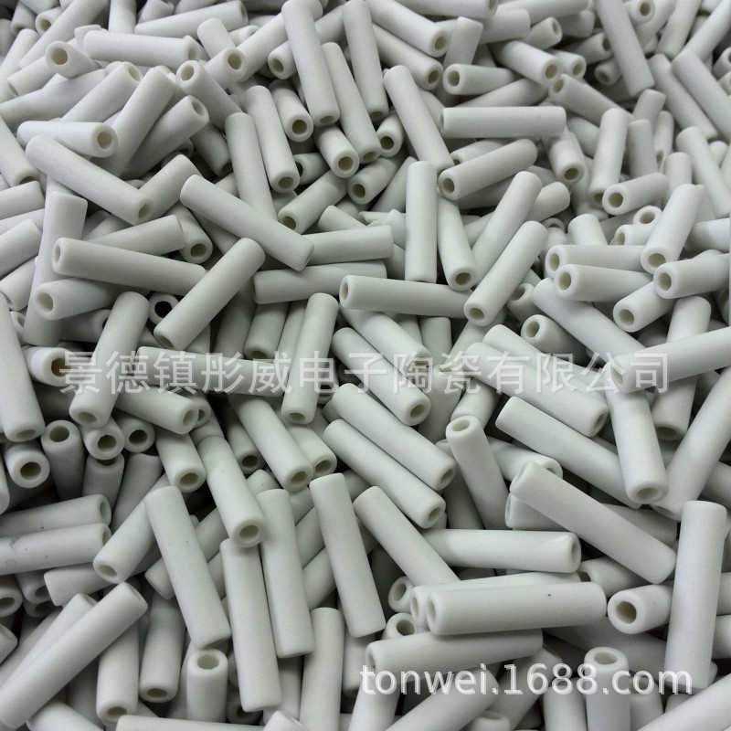 厂家直销陶瓷管保险丝陶瓷管陶瓷磨棒穿线耐高温瓷管高铝瓷