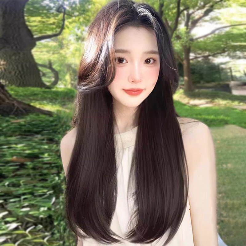 假发女长发新升级八字刘海长直发气质仿全真人发黑色自然全头套式