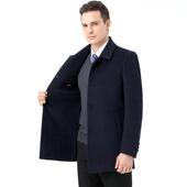 中长翻领爸爸装 J衣男款 羊士毛面呢子大衣 双呢羊绒大22905 秋冬季