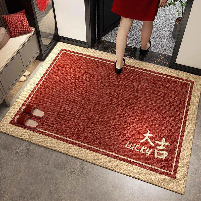 入户门地垫进门门口脚垫家用红色搬家门垫乔迁新中式防滑天津地毯