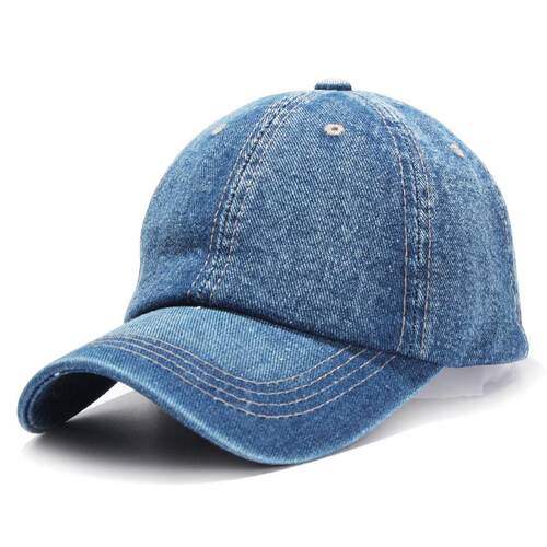 女士夏季棒球帽软顶牛仔帽子denim hats 休闲遮阳鸭舌帽