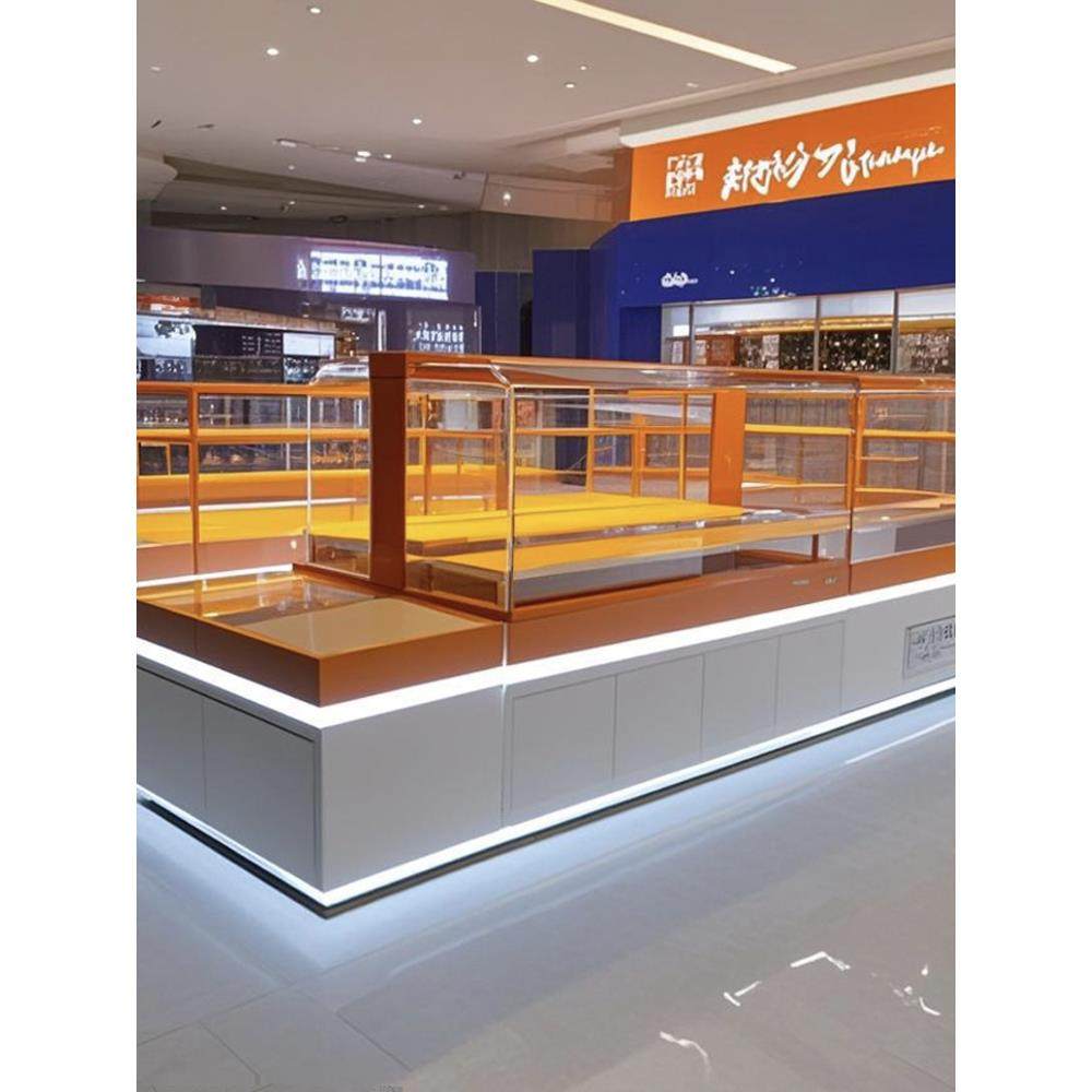 面包柜面包展示中岛柜弧形玻璃蛋糕店模型展示柜烘培边柜商用货架