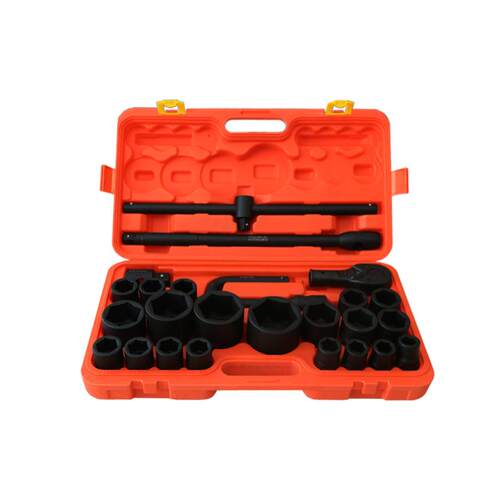 重型公英制气动套筒套装3/4寸1寸1/2寸汽修工具8-26件套六角梅花