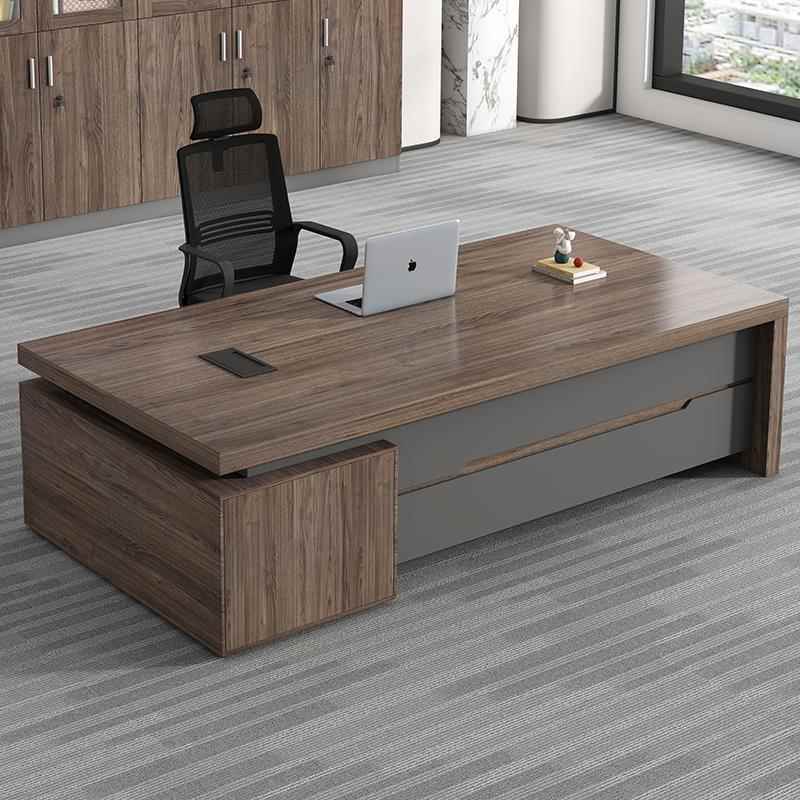 老板办公桌椅组合简约现代财务办公室单人总裁主管经理电脑桌家俱