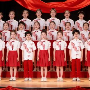 六一儿童合唱演出服中小学生诗歌朗诵比赛演讲红歌男童表演服装