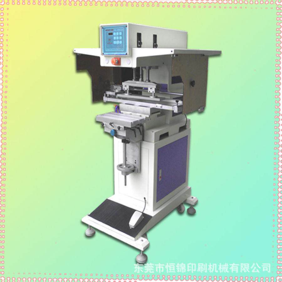 供应东莞单色印码机 气动油盅印码机 左右穿梭气动水洗唛移印机