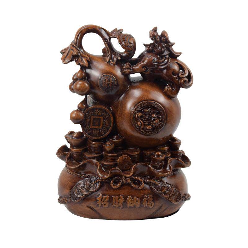 招财纳福葫芦中式摆件大号家居饰工艺品客厅酒柜创意装饰品直供