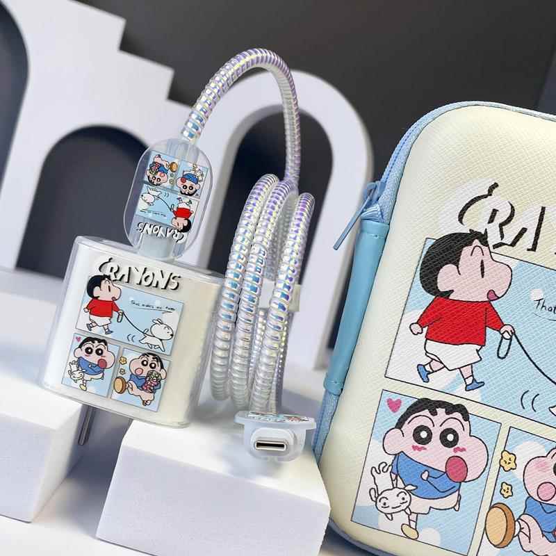 适用iPhone苹 果16/16pro/15promax充电器保护套20W数据线 线缠绕线 线绳