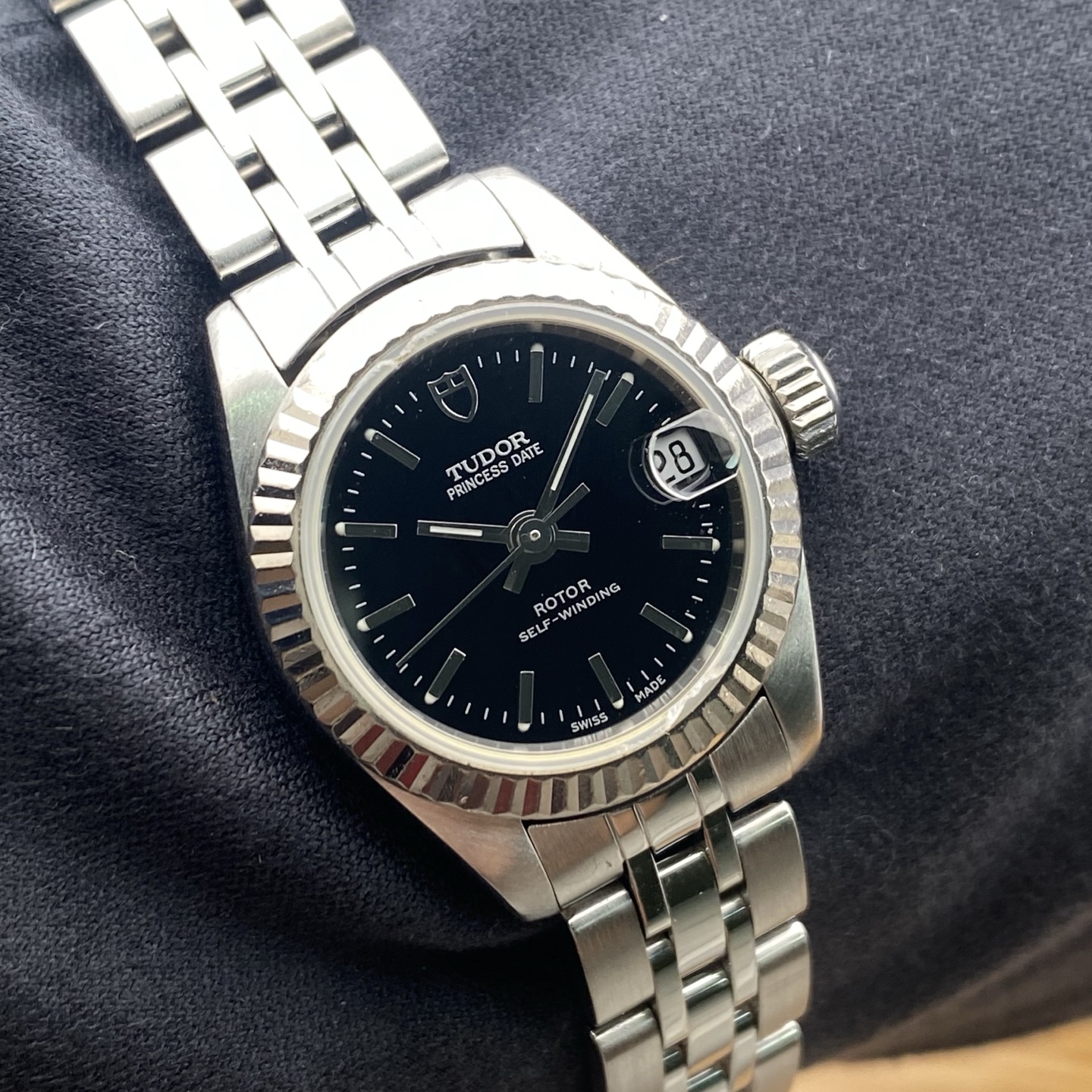 经典款9.8新 帝舵公主系列精钢18K白金圈自动机械表22MM女表92514