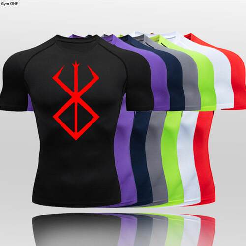 Moisture absorbing compression clothing T-shirt men's
