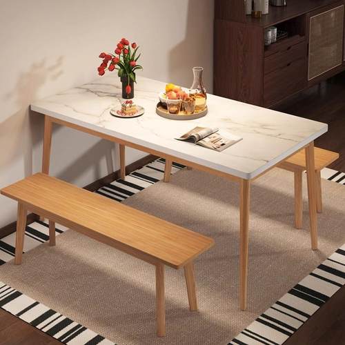 北欧实木腿餐桌家用小户型饭桌厨房餐饮桌子简约出租房餐桌椅组合