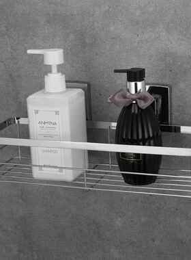 免打物孔浴室置架卫生用间厕所收纳不锈钢洗HB001漱挂吸盘篮厨房