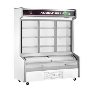 雪村 点菜柜 双温铜管麻辣烫烧烤柜保鲜柜冷藏冷冻柜饭店展示冰柜