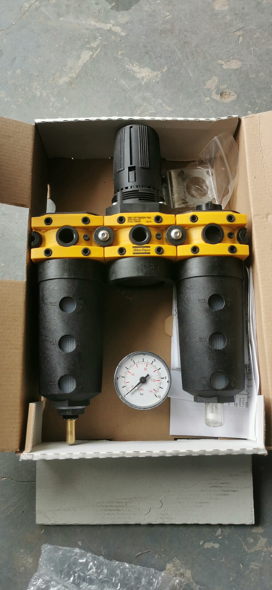 9093002124阿特拉斯工具过滤器三联件，阿特拉斯调压阀