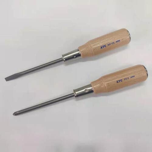 日本进口Ktc工业级工具十字通芯木柄螺丝刀螺丝刀Pd/Md