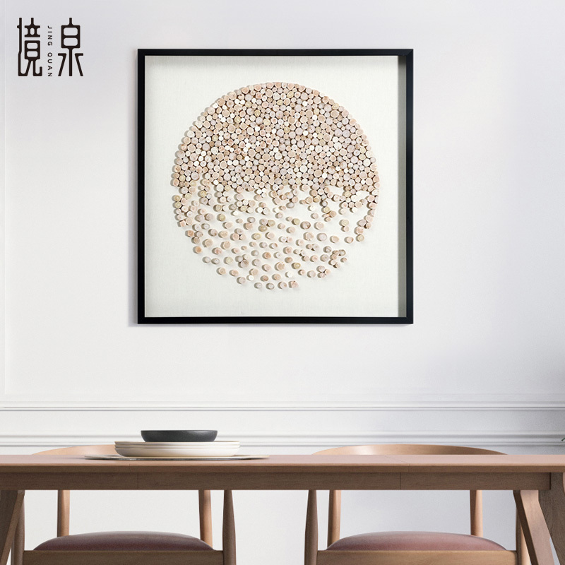 境泉 新中式立体玄关装饰画 客厅实物画样板房软装设计师卧室挂画图片