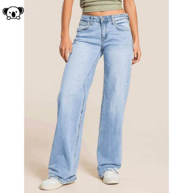 F 90243 Women Daily Wear Denim Jeans Vintage复古牛仔裤
