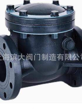 PE法兰旋启式止回阀卧式止回阀聚丙烯逆止单向阀DN50DN200DN125