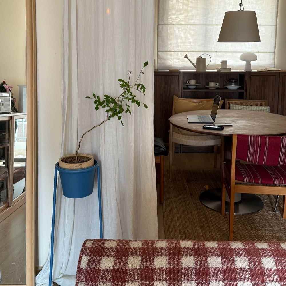 花架普鲁士蓝花架室内色极简约可移动设厅EWA计台花阳盆栽客现代