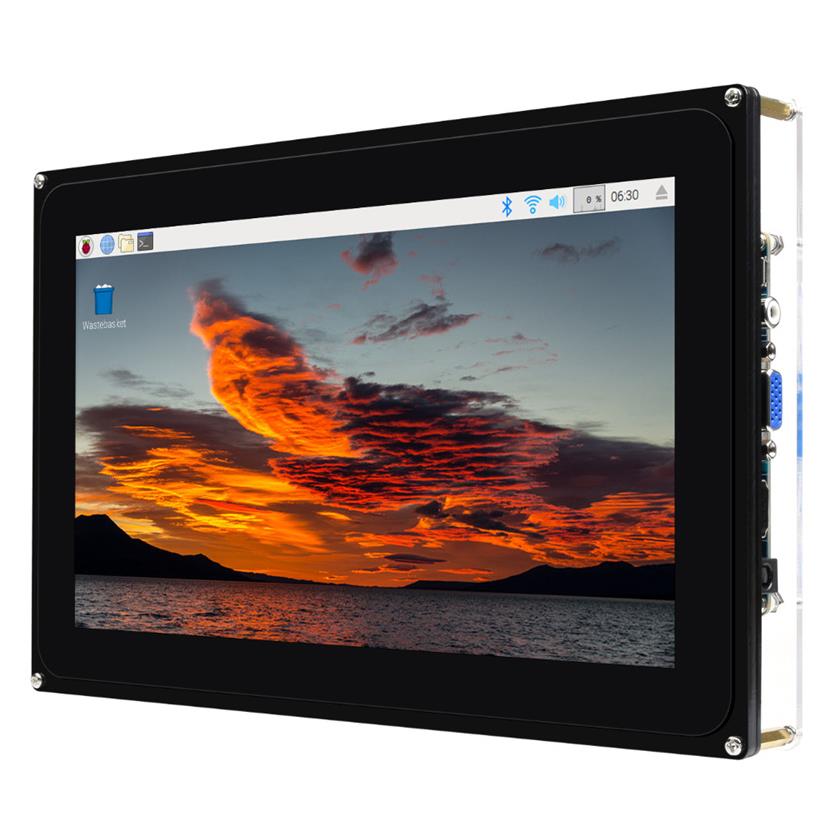 微雪 10.1寸电容触摸屏1024×600 HDMI/VGA/AV接口显示屏高兼容性