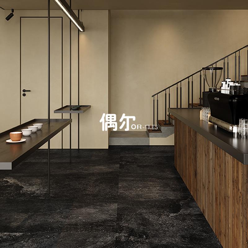 复古做旧莱姆石瓷砖600x1200客餐厅酒店民宿咖啡馆服装店防滑地砖