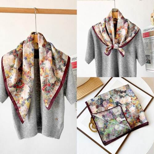 60cm silk scarf women