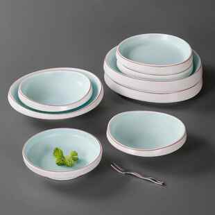 祥源美密胺餐具盘子商用异性凉菜盘仿瓷冷菜配菜碟子创意菜盘餐盘