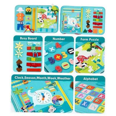 Montessori Busy Book Educational Toys For Toddler Portable A