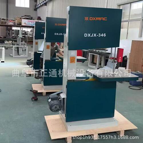 小型铸铁带锯机MJ345台面可45度调节角度直线曲线可切割立式锯床