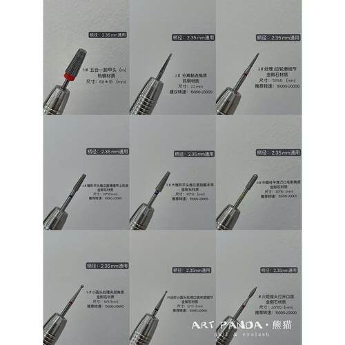 ARTPANDA前置处理打磨头钨钢卸甲金刚石新手俄式通用打磨头
